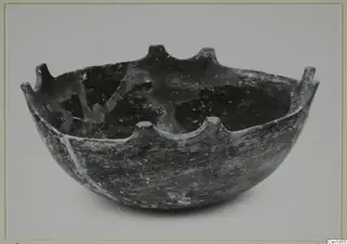 Bowl with a rim of upright projections, from Vounous, Red Polished I Stewart