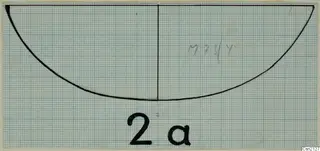 Profile drawing of a bowl on squared paper, labelled with a number and letter