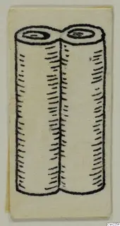 Sketch drawing of two cylinders with holes at one end