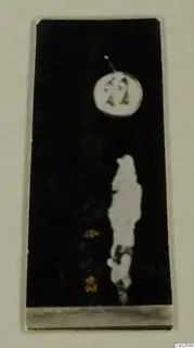 Small finds labelled BA Weapons: a round object and an elongated object on a dark ground, shown with inverted tones