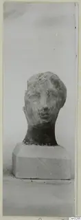 Terracotta head on a rectangular block base, Terracotta Minor Plastic 2