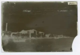 Larnaca: houses on the waterfront, seen from the sea, The glass negative