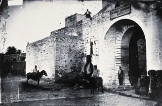 Nicosia: a gate in the city walls, 1981 contact print