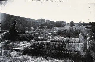 Famagusta: ruins and the town wall, 1981 contact print