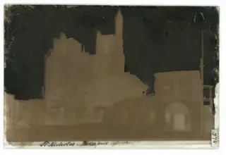 Famagusta: the west front of St Nicholas, The glass negative