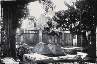 Larnaca: the graveyard of St Lazarus, 1981 contact print