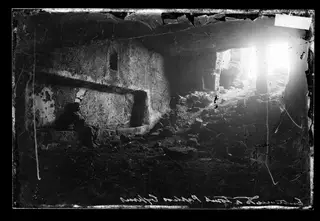 Paphos: inside a rock-cut tomb, looking out