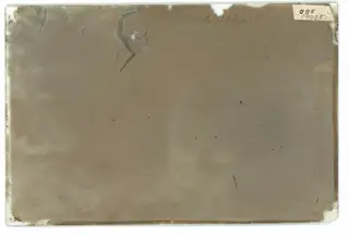 Paphos: the masonry wall of a tomb in a trench, The glass negative