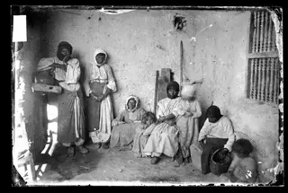 Women and children in a room