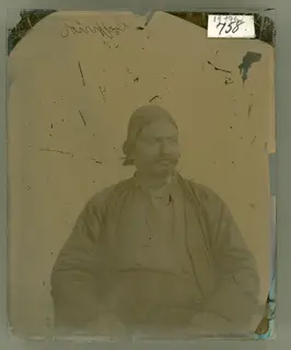 Portrait of a seated man, The glass negative