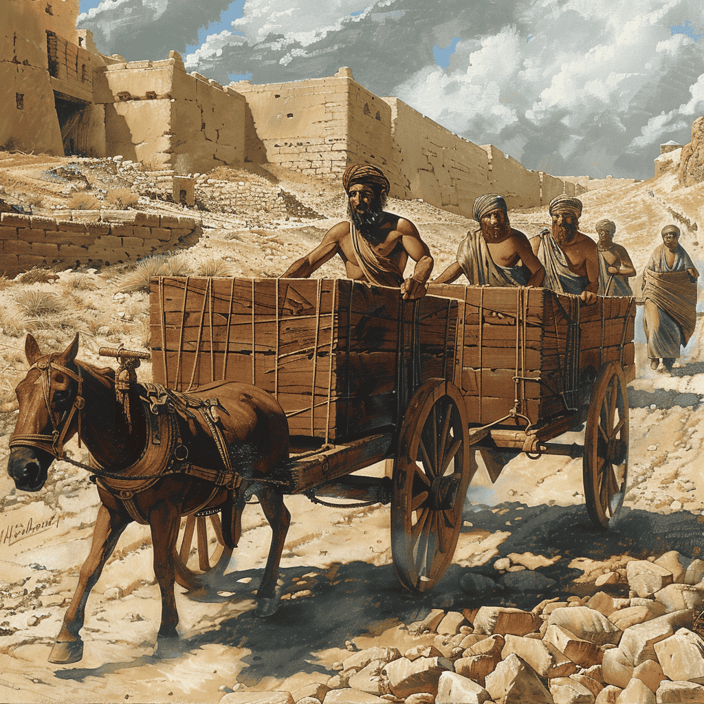 Ancient Cypriots Transporting Copper