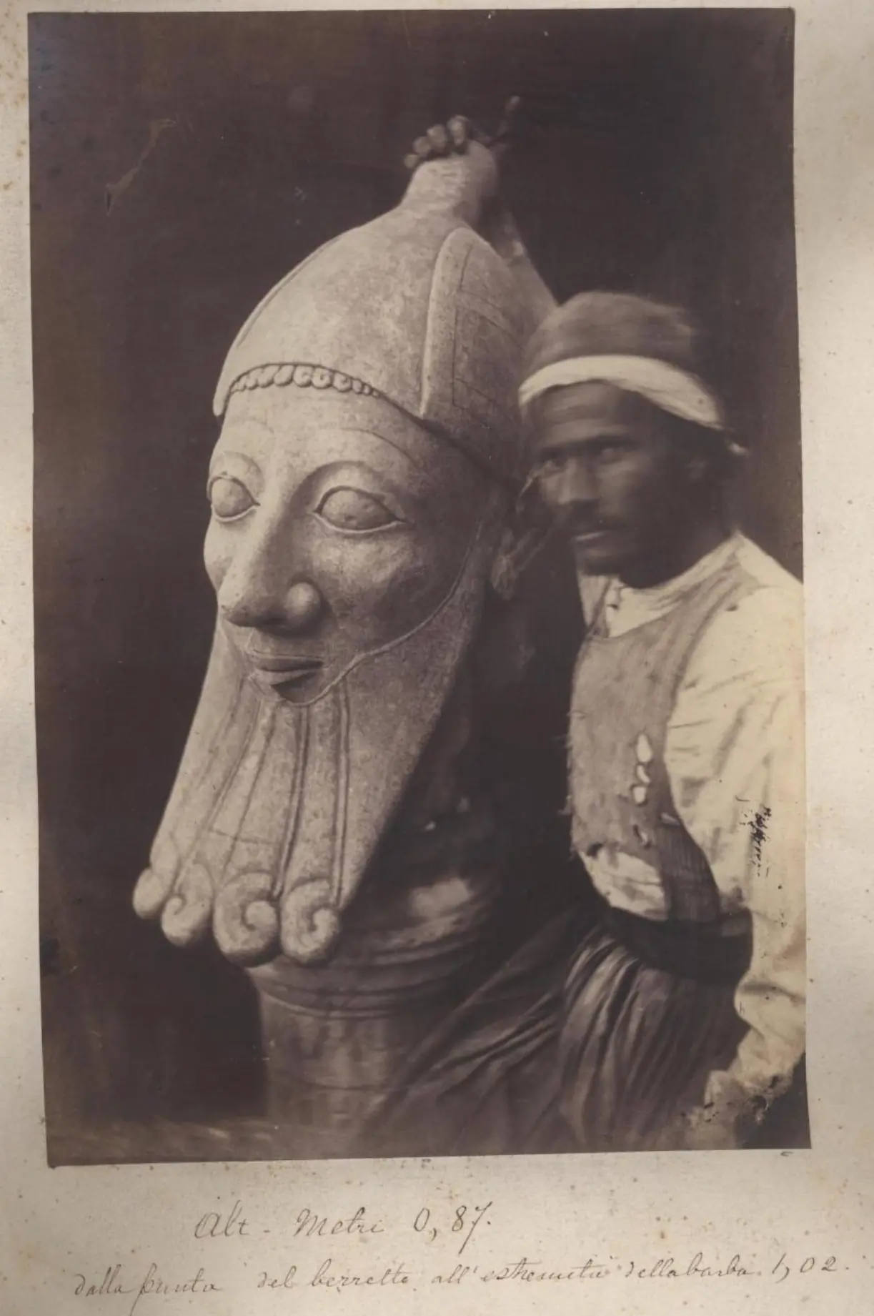 Colossal Cypriot Head, photo from 1869