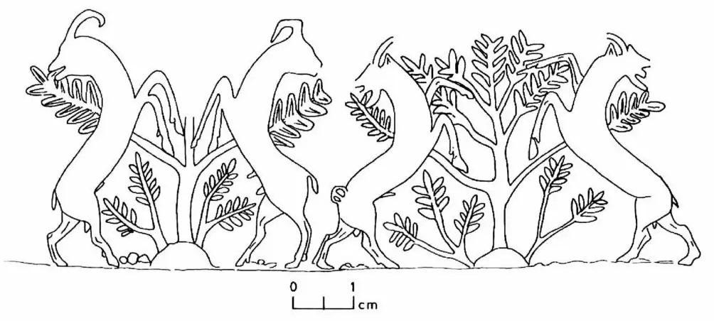 Figure 3: Cylinder-seal B Drawing (after Porada 1988: pl. B: 3)