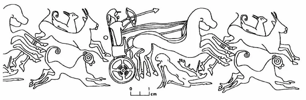 Figure 2: Cylinder-seal A Drawing (after Porada 1988: pl. B: 3)