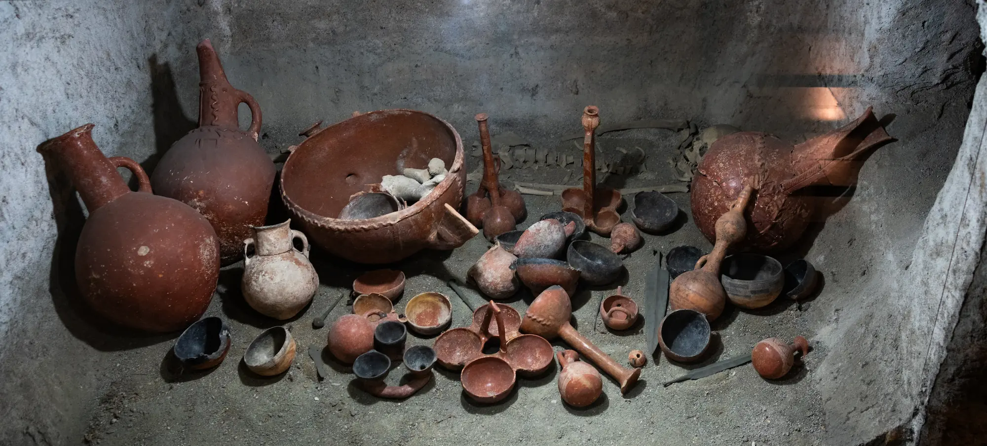 Figure 5: Main Chamber of Middle Bronze Age rock-cut tomb with a side chamber.