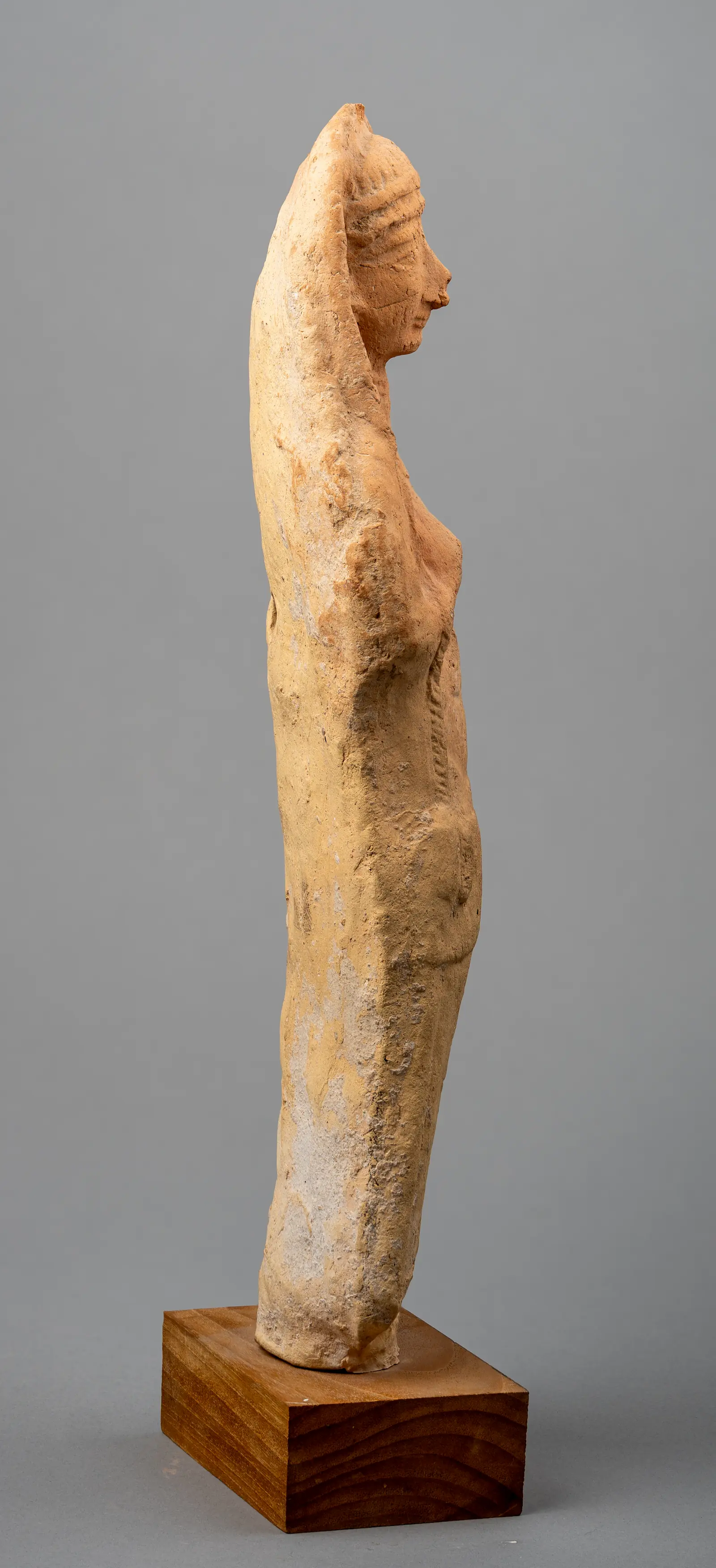 Cypro-Archaic Ancient Cypriot Terracotta Figurine of Astarte, side view