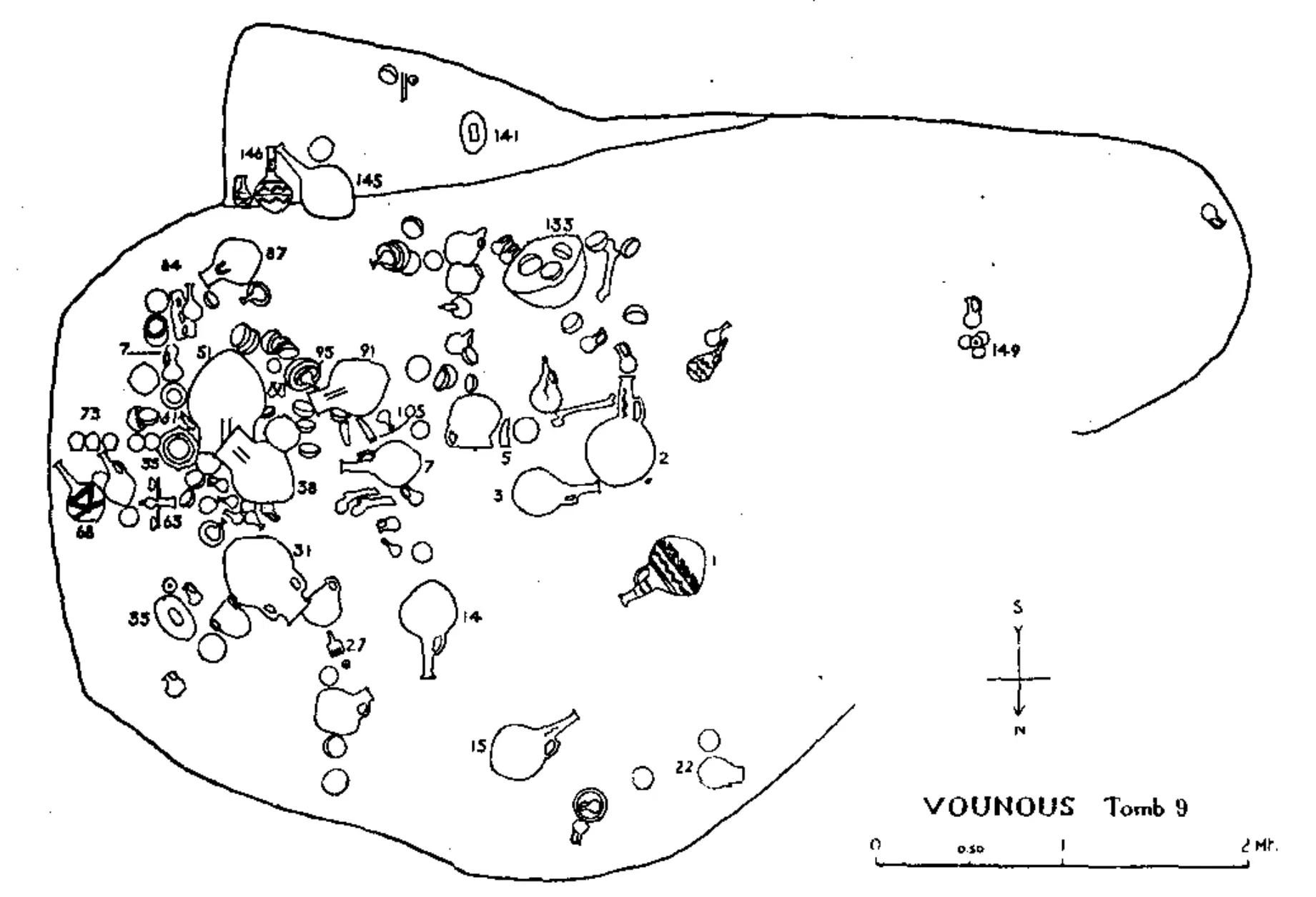 Layout of Tomb 9 from Vounous excavations