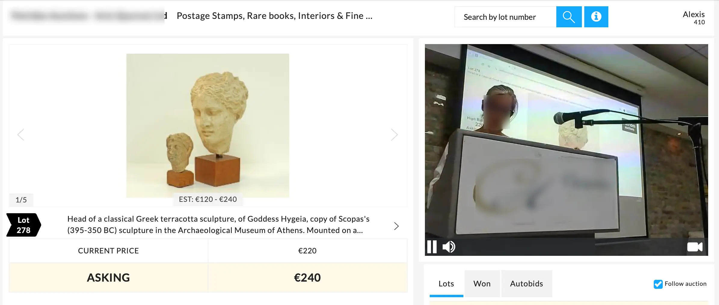 Illegal Sale of Cypriot Antiquities Auction Photo
