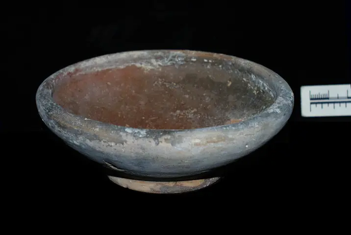 Black wash covered small bowl with inverted rim, Cypriot imitation of an Attic black-gloss salt-cellar, Hellenistic Cypriot