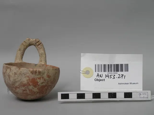 Matt Polished bowl withhigh horizontal handle, Middle Bronze Age I Cypriot