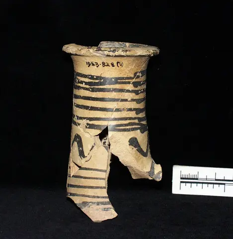 White-Painted III juglet neck, Middle Bronze Age II Cypriot