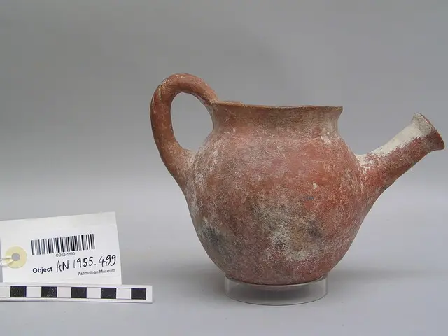Red Polished spouted vessel, Middle Bronze Age I Cypriot jug