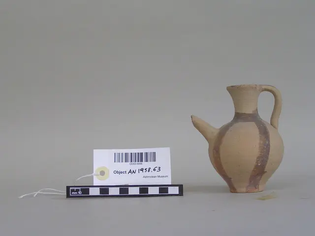 Proto-White Painted feeder juglet, Late Bronze Age III Cypriot
