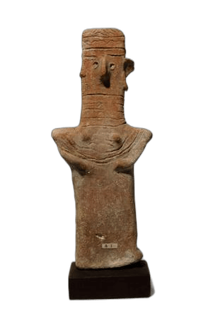 Drab Polished Female Figure, Early Bronze Age III Cypriot statue