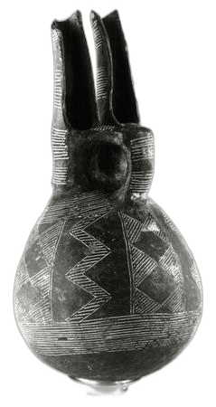 Red Polished Double-Spout Jug