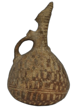 White Painted Chequered Juglet, Middle Bronze Age II Cypriot