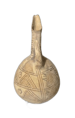 White Painted Triangular Jug, Middle Bronze Age III Cypriot