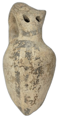 White Painted Owl Rattle, Late Bronze Age I Cypriot
