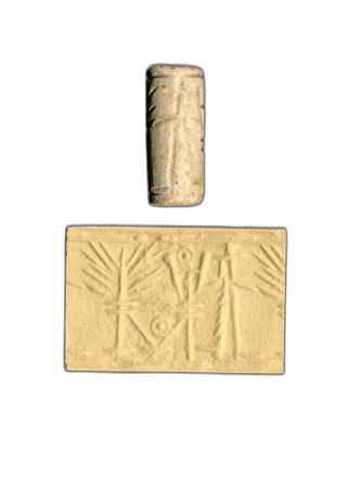 Stylised Tree Cylinder Seal, Late Bronze Age I Cypriot tool
