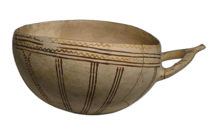White Slip Bichrome Bowl, Late Bronze Age I Cypriot
