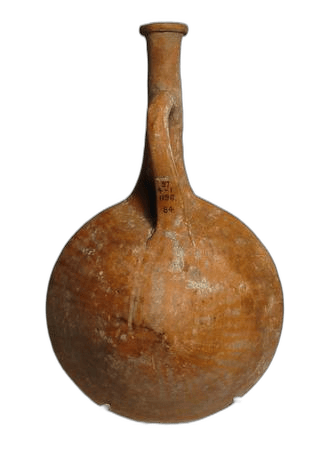 Red Lustrous Lentoid Flask