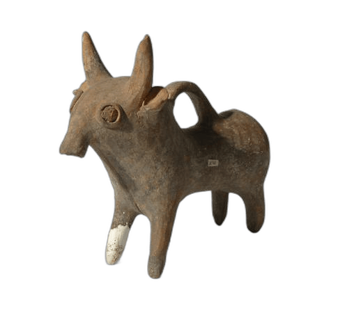 Base-Ring Bull Rhyton, Late Bronze Age II Cypriot statue