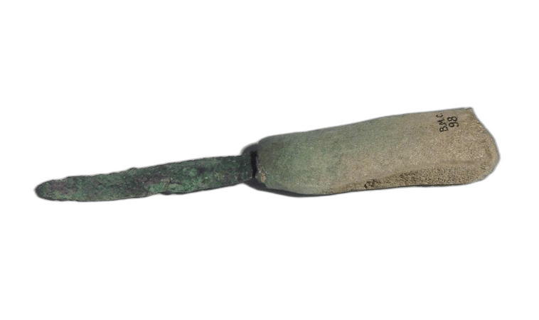 Bronze Bone Handle Knife, Late Bronze Age III Cypriot tool