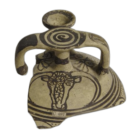 "White Painted Stirrup Jar", Late Bronze Age III Cypriot