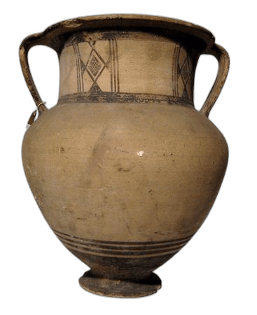 "White Painted Krater", Geometric I Cypriot jar
