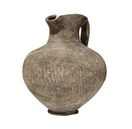 Black Slip Fluted Jug, Geometric I Cypriot