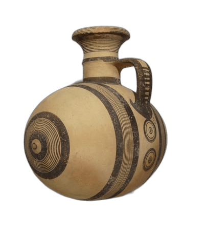 Black and Purple Painted Barrel Jug, Geometric II Cypriot