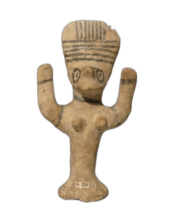 "Kalathos Female Figure", Geometric II Cypriot statue