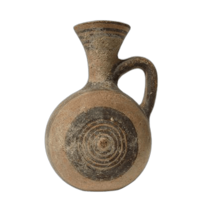 White Painted Barrel Jug