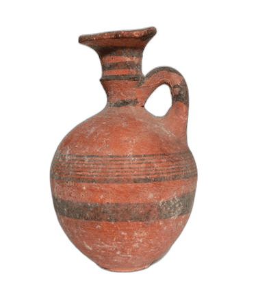 Black-on-Red Perfume Flask, Geometric II Cypriot jug