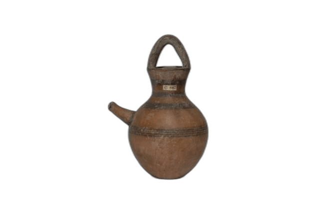 Black-on-Red Spouted Jug, Geometric II Cypriot