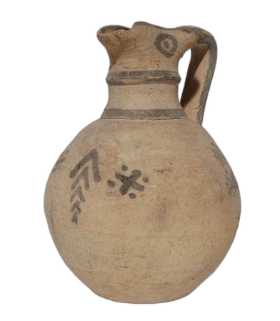 White Painted Ovoid Jug, Geometric II Cypriot