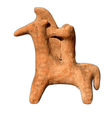 Terracotta Horse Rider Figurine, Archaic I Cypriot statue