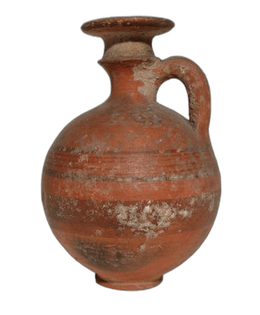 Black-on-Red Perfume Flask, Archaic Cypriot jug