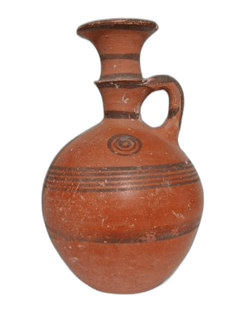 Black-on-Red Perfume Flask, Archaic I Cypriot jug