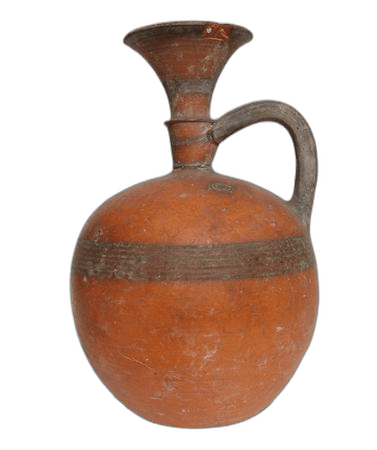 Black-on-Red Perfume Flask, Archaic I Cypriot jug